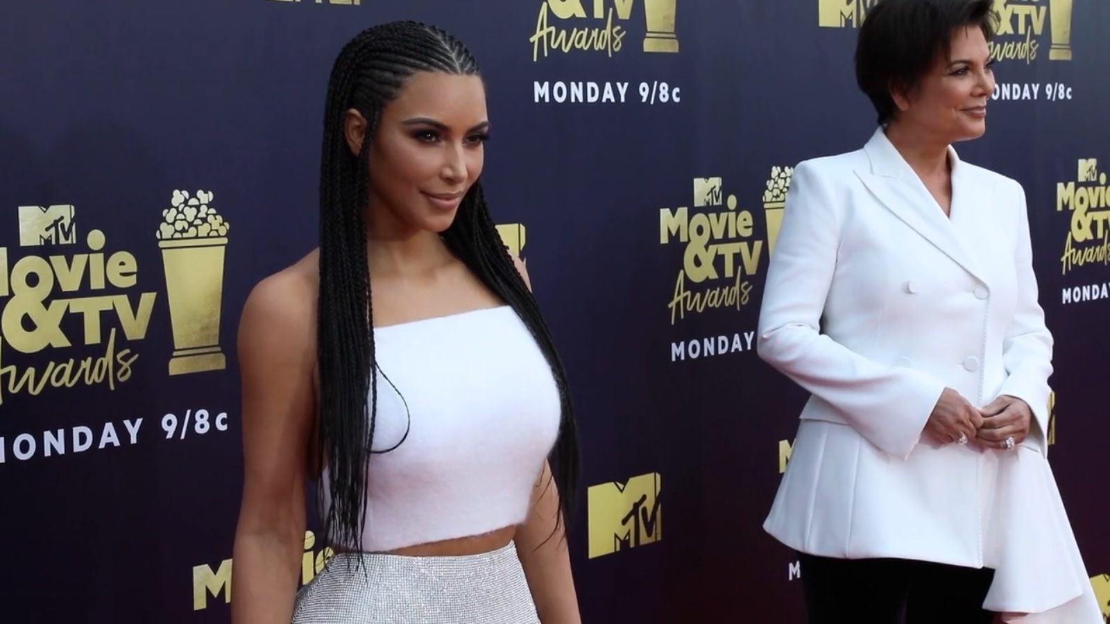 Kim Kardashian and Kris Jenner at the 2018 MTV Movie & TV Awards